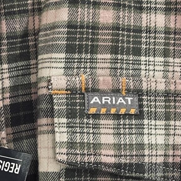 Ariat Rebar Flannel Shirt Womens 2X Plaid Beetle Workwear DuraStretch GAM - Picture 9 of 16